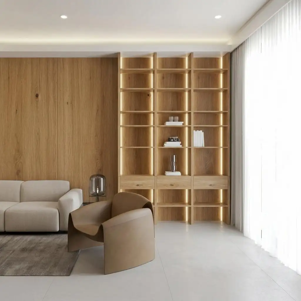 Oak W949 in a completed interior
